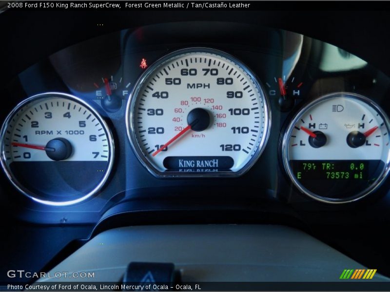 Forest Green Metallic / Tan/Castaño Leather 2008 Ford F150 King Ranch SuperCrew