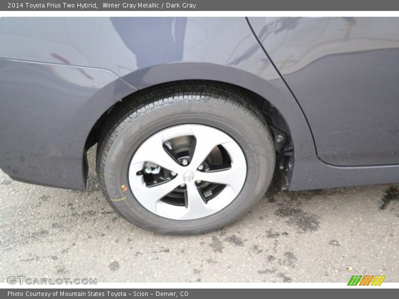 Winter Gray Metallic / Dark Gray 2014 Toyota Prius Two Hybrid
