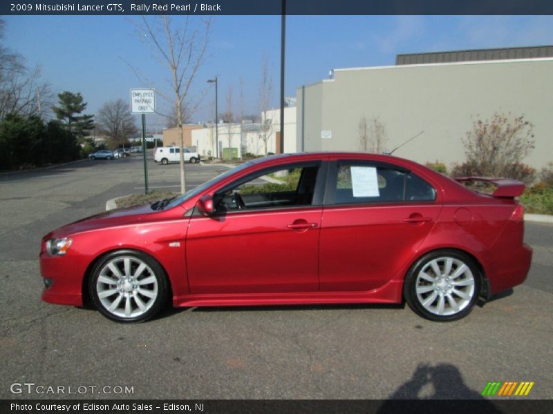 Rally Red Pearl / Black 2009 Mitsubishi Lancer GTS