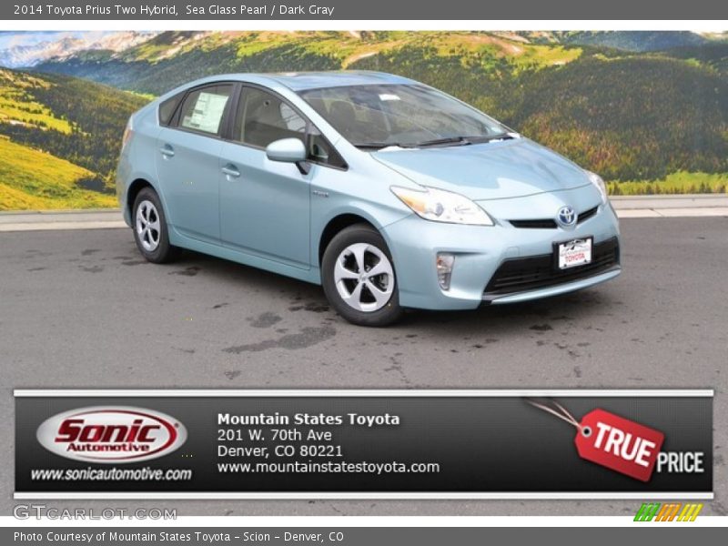 Sea Glass Pearl / Dark Gray 2014 Toyota Prius Two Hybrid