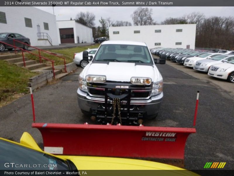 Summit White / Dark Titanium 2014 Chevrolet Silverado 3500HD WT Regular Cab 4x4 Plow Truck