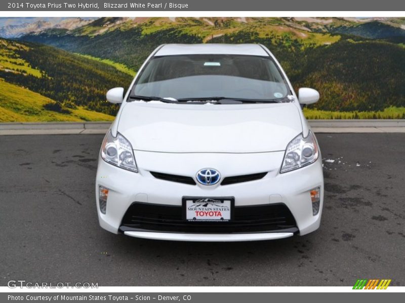 Blizzard White Pearl / Bisque 2014 Toyota Prius Two Hybrid