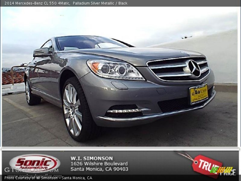 Palladium Silver Metallic / Black 2014 Mercedes-Benz CL 550 4Matic