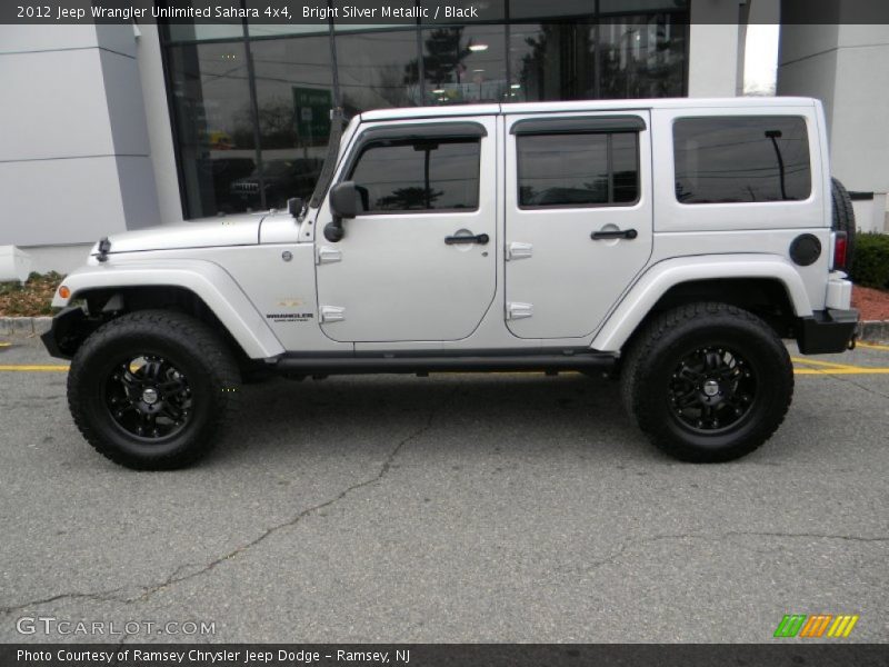 Bright Silver Metallic / Black 2012 Jeep Wrangler Unlimited Sahara 4x4