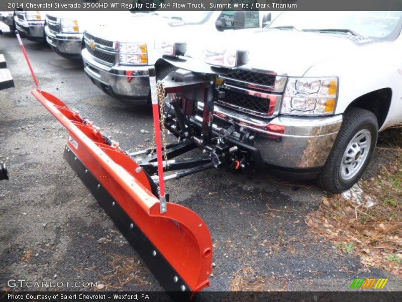 Summit White / Dark Titanium 2014 Chevrolet Silverado 3500HD WT Regular Cab 4x4 Plow Truck