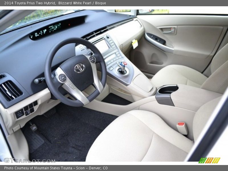 Blizzard White Pearl / Bisque 2014 Toyota Prius Two Hybrid