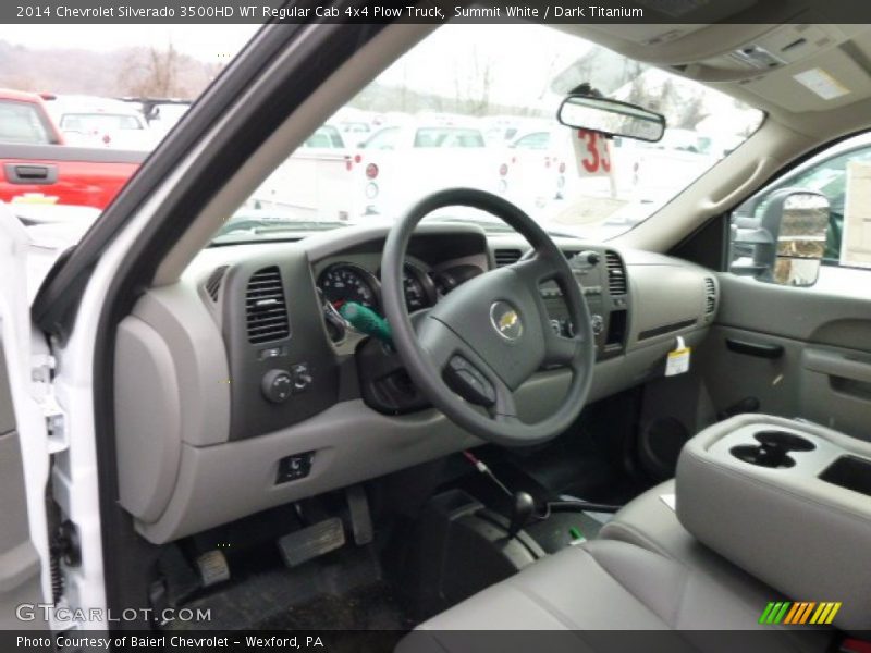 Summit White / Dark Titanium 2014 Chevrolet Silverado 3500HD WT Regular Cab 4x4 Plow Truck