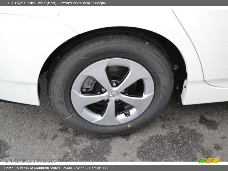Blizzard White Pearl / Bisque 2014 Toyota Prius Two Hybrid