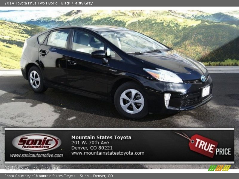 Black / Misty Gray 2014 Toyota Prius Two Hybrid