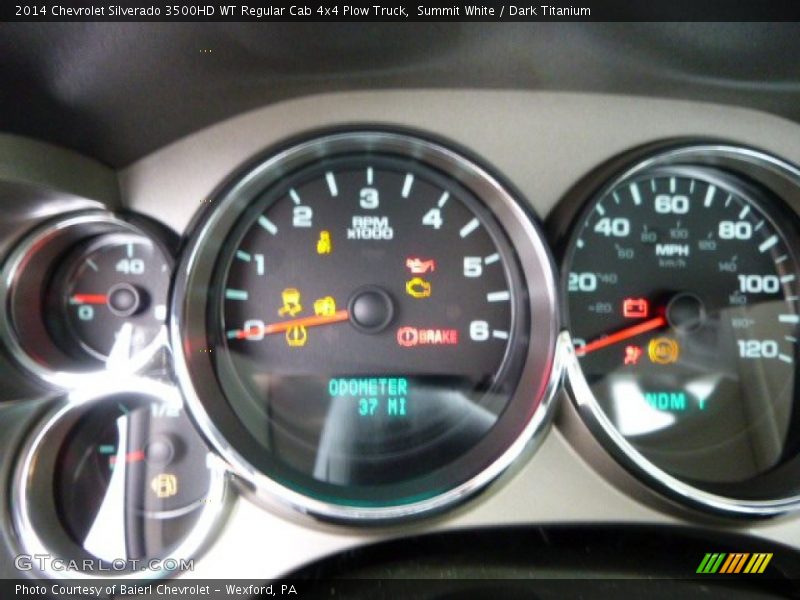 Summit White / Dark Titanium 2014 Chevrolet Silverado 3500HD WT Regular Cab 4x4 Plow Truck