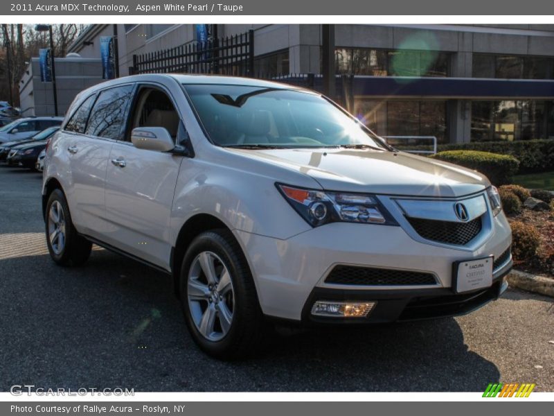 Aspen White Pearl / Taupe 2011 Acura MDX Technology