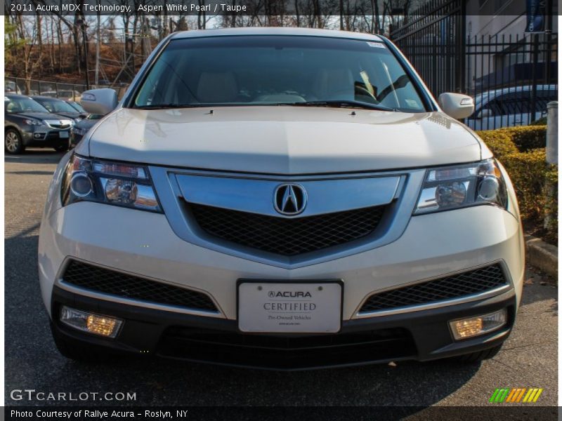 Aspen White Pearl / Taupe 2011 Acura MDX Technology