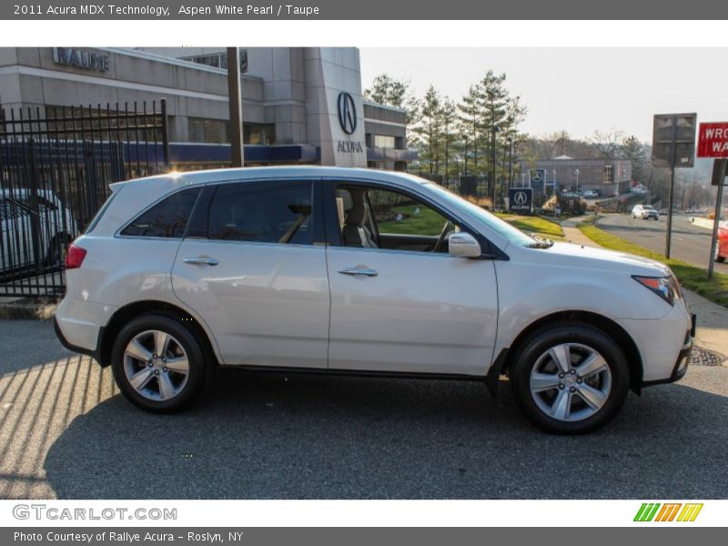 Aspen White Pearl / Taupe 2011 Acura MDX Technology