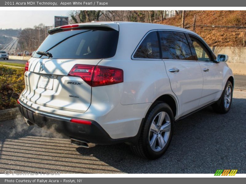 Aspen White Pearl / Taupe 2011 Acura MDX Technology