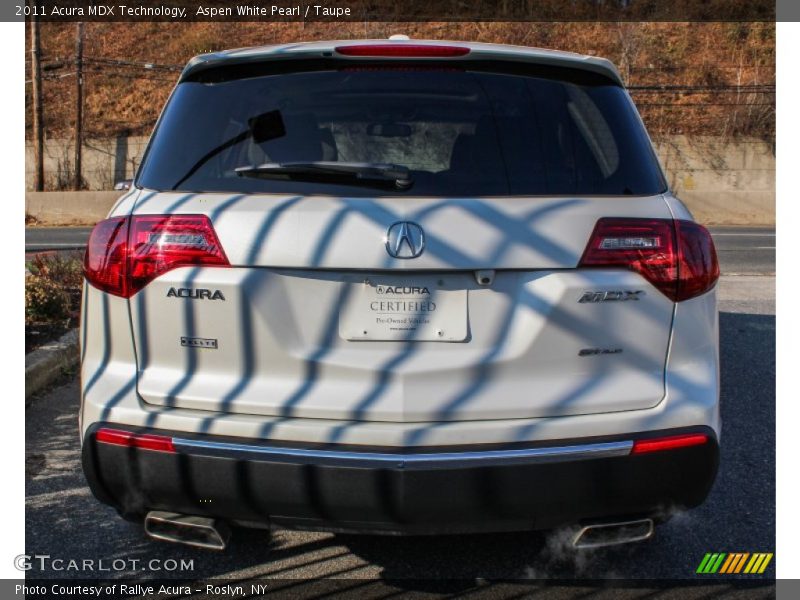 Aspen White Pearl / Taupe 2011 Acura MDX Technology