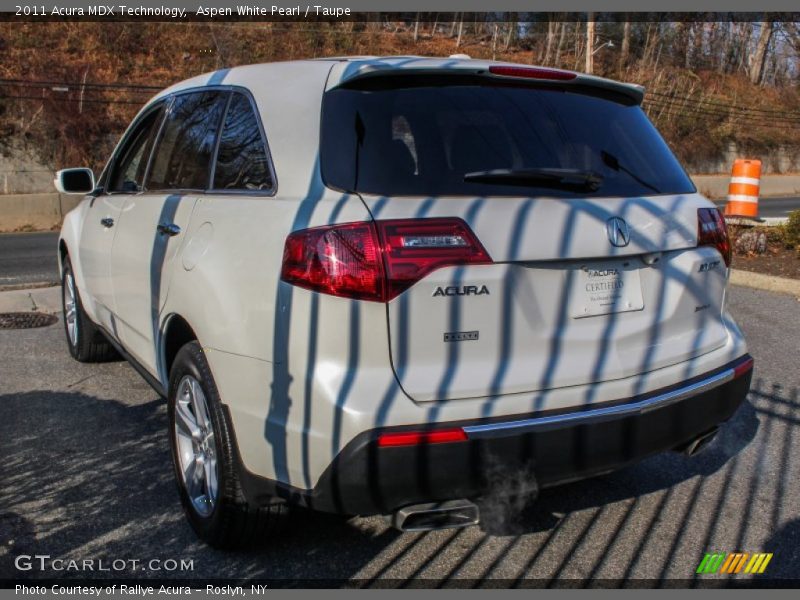 Aspen White Pearl / Taupe 2011 Acura MDX Technology
