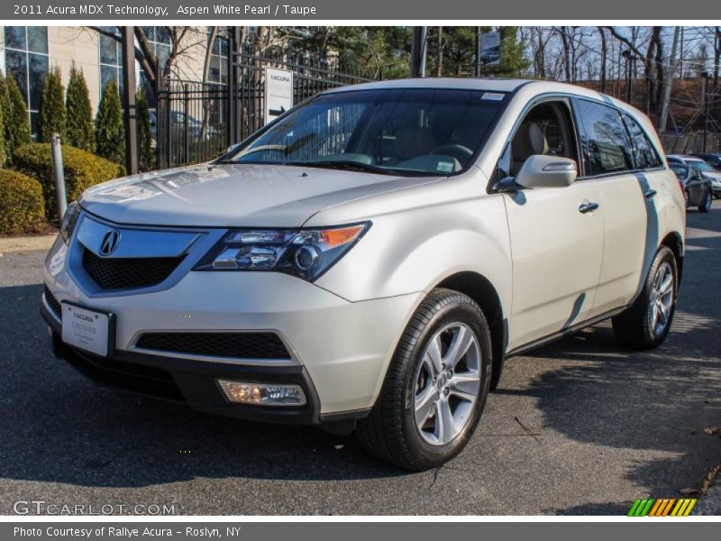 Aspen White Pearl / Taupe 2011 Acura MDX Technology