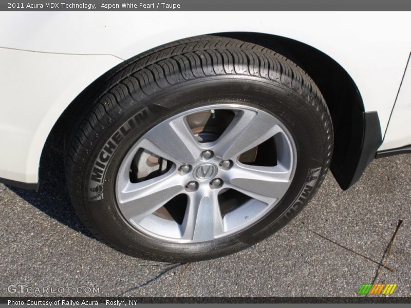 Aspen White Pearl / Taupe 2011 Acura MDX Technology