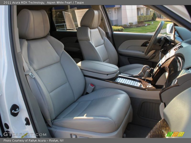 Aspen White Pearl / Taupe 2011 Acura MDX Technology
