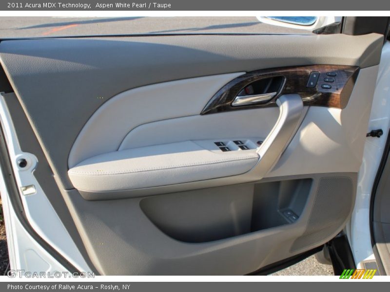 Aspen White Pearl / Taupe 2011 Acura MDX Technology