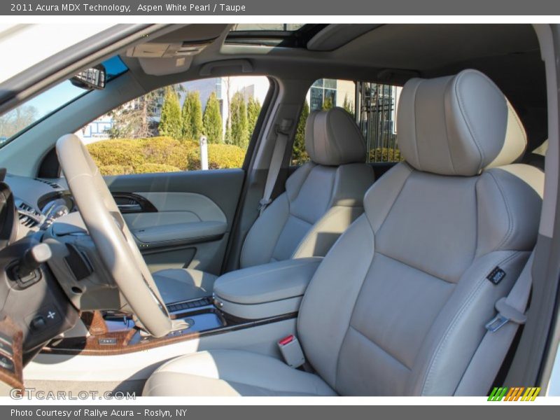 Aspen White Pearl / Taupe 2011 Acura MDX Technology