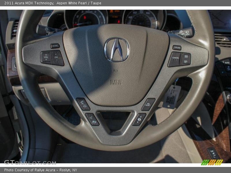 Aspen White Pearl / Taupe 2011 Acura MDX Technology