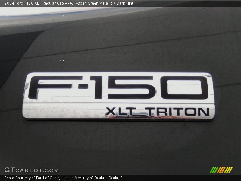 Aspen Green Metallic / Dark Flint 2004 Ford F150 XLT Regular Cab 4x4