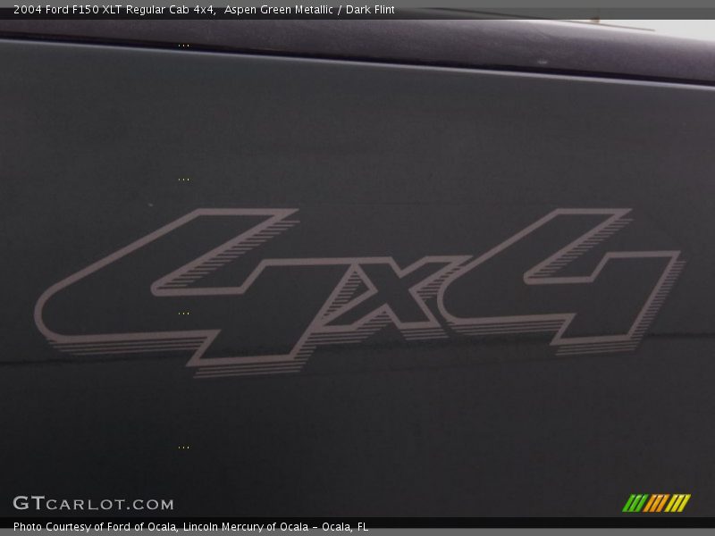 Aspen Green Metallic / Dark Flint 2004 Ford F150 XLT Regular Cab 4x4