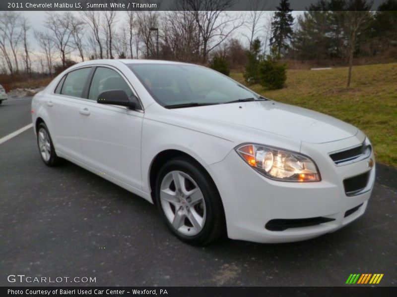 Summit White / Titanium 2011 Chevrolet Malibu LS