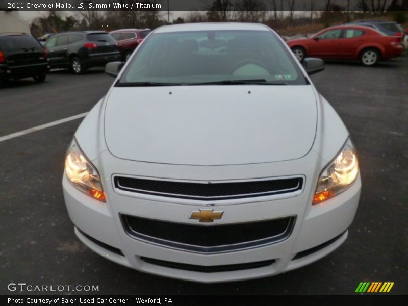 Summit White / Titanium 2011 Chevrolet Malibu LS