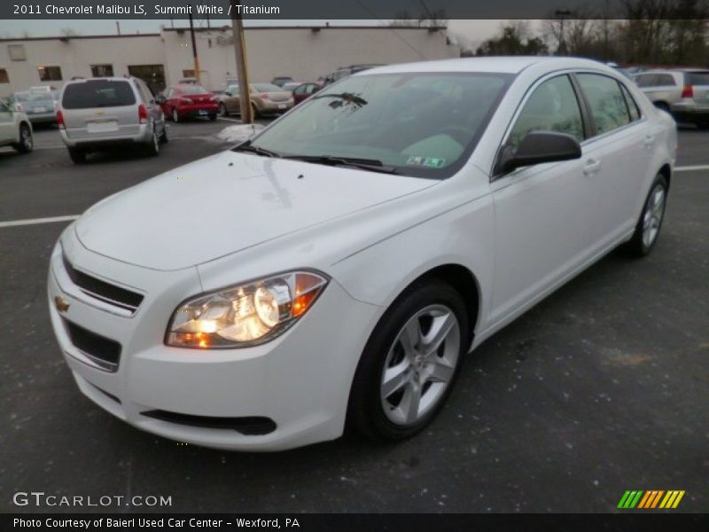 Summit White / Titanium 2011 Chevrolet Malibu LS
