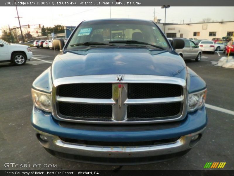 Atlantic Blue Pearl / Dark Slate Gray 2003 Dodge Ram 1500 ST Quad Cab 4x4