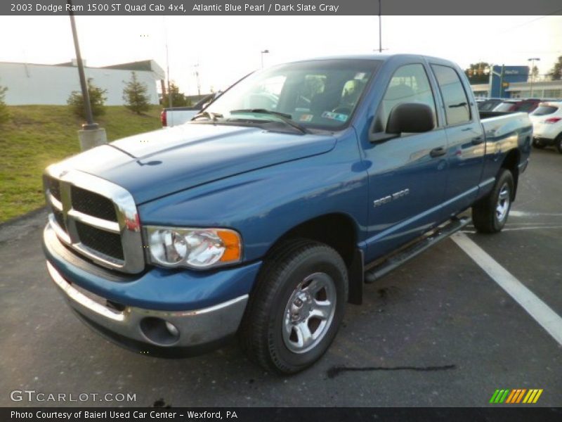 Atlantic Blue Pearl / Dark Slate Gray 2003 Dodge Ram 1500 ST Quad Cab 4x4