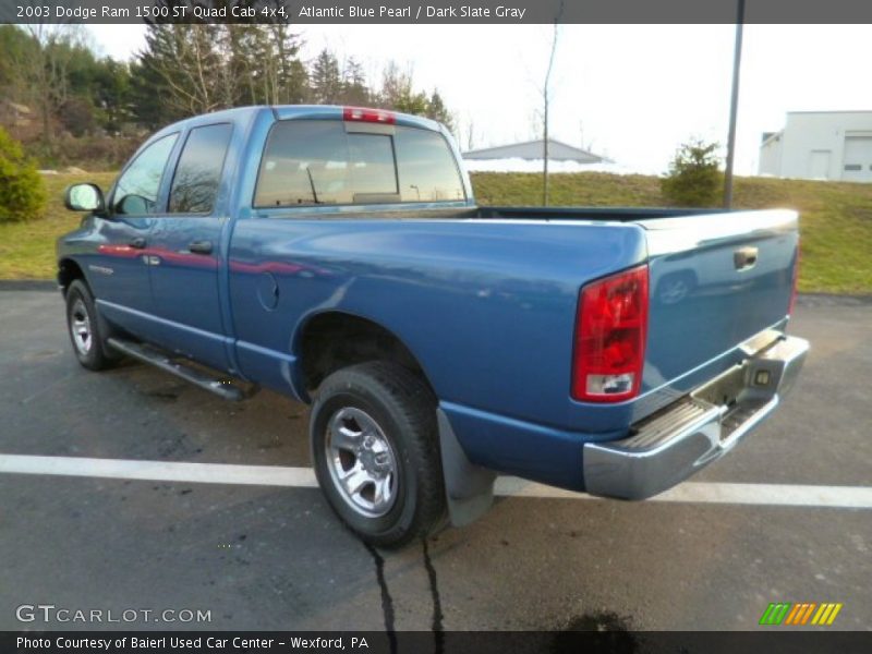 Atlantic Blue Pearl / Dark Slate Gray 2003 Dodge Ram 1500 ST Quad Cab 4x4