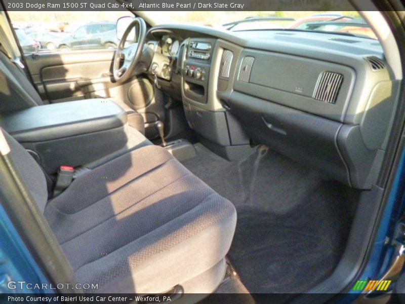 Atlantic Blue Pearl / Dark Slate Gray 2003 Dodge Ram 1500 ST Quad Cab 4x4