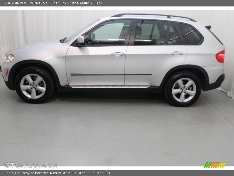 Titanium Silver Metallic / Black 2009 BMW X5 xDrive35d