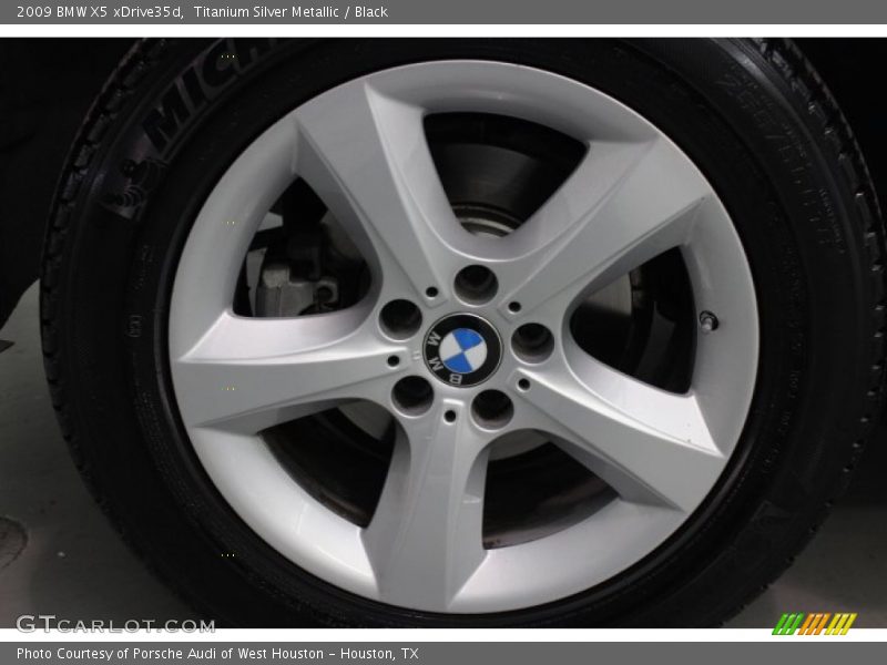 Titanium Silver Metallic / Black 2009 BMW X5 xDrive35d