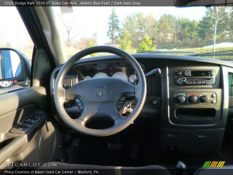 Atlantic Blue Pearl / Dark Slate Gray 2003 Dodge Ram 1500 ST Quad Cab 4x4
