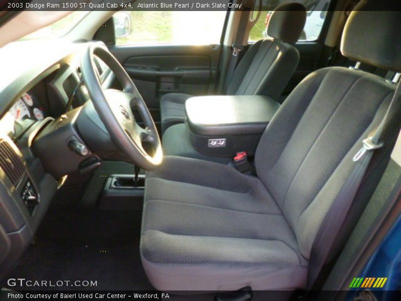 Atlantic Blue Pearl / Dark Slate Gray 2003 Dodge Ram 1500 ST Quad Cab 4x4