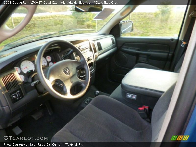 Atlantic Blue Pearl / Dark Slate Gray 2003 Dodge Ram 1500 ST Quad Cab 4x4