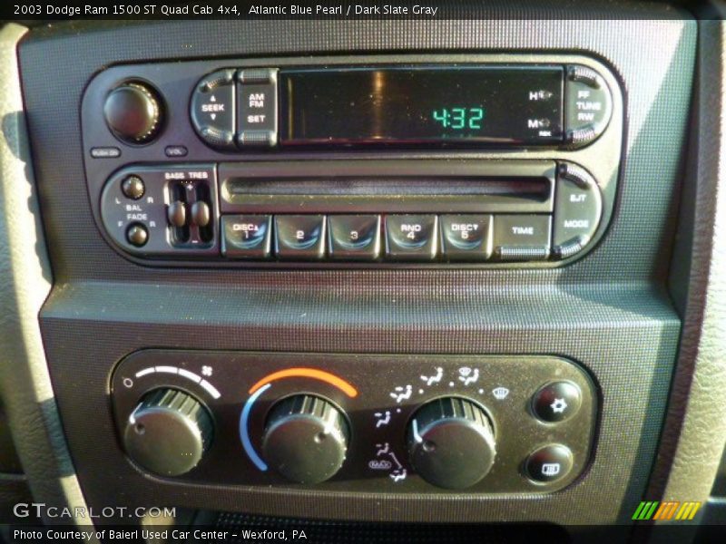 Atlantic Blue Pearl / Dark Slate Gray 2003 Dodge Ram 1500 ST Quad Cab 4x4