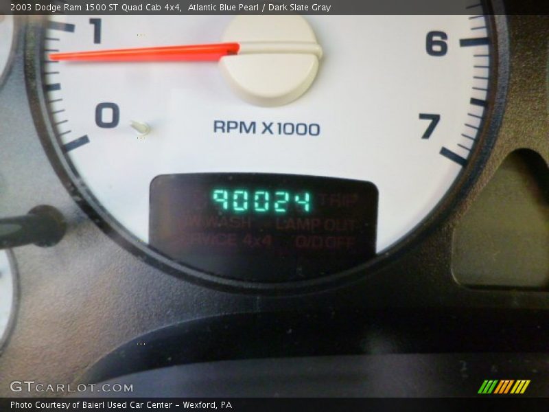 Atlantic Blue Pearl / Dark Slate Gray 2003 Dodge Ram 1500 ST Quad Cab 4x4