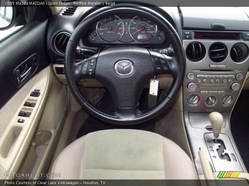 Redfire Metallic / Beige 2005 Mazda MAZDA6 i Sport Sedan