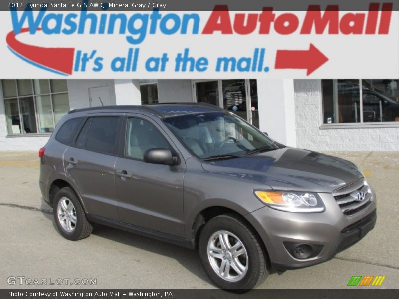 Mineral Gray / Gray 2012 Hyundai Santa Fe GLS AWD