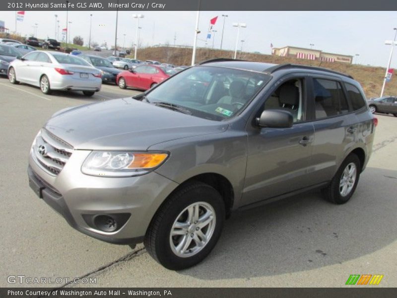 Mineral Gray / Gray 2012 Hyundai Santa Fe GLS AWD