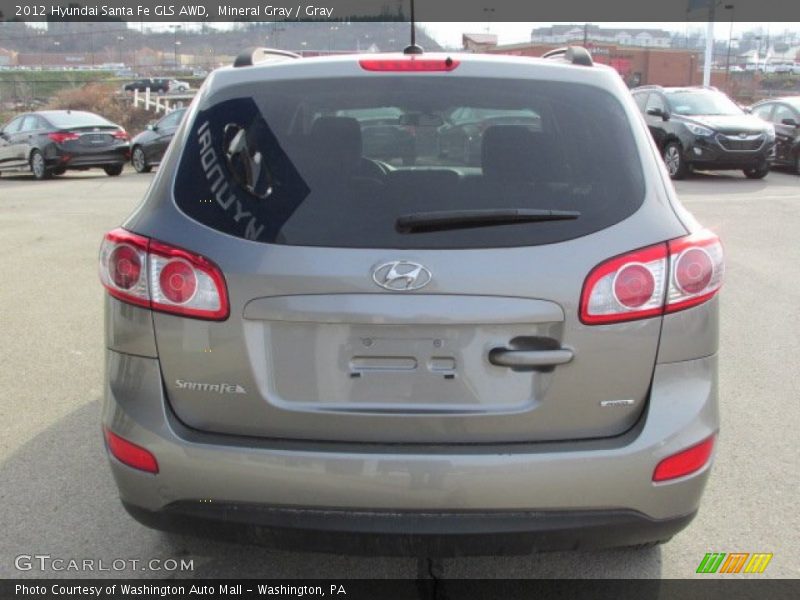 Mineral Gray / Gray 2012 Hyundai Santa Fe GLS AWD
