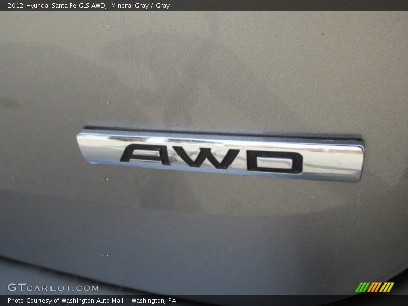 Mineral Gray / Gray 2012 Hyundai Santa Fe GLS AWD
