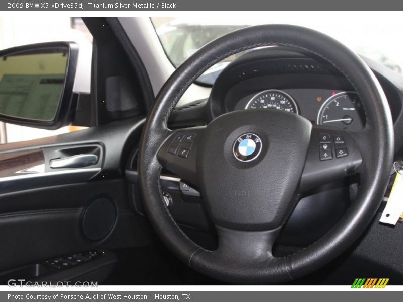 Titanium Silver Metallic / Black 2009 BMW X5 xDrive35d
