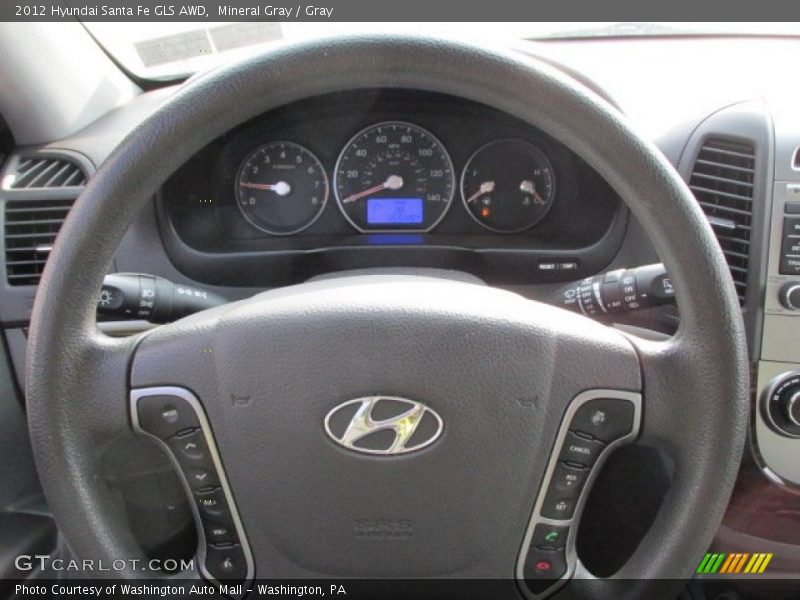 Mineral Gray / Gray 2012 Hyundai Santa Fe GLS AWD
