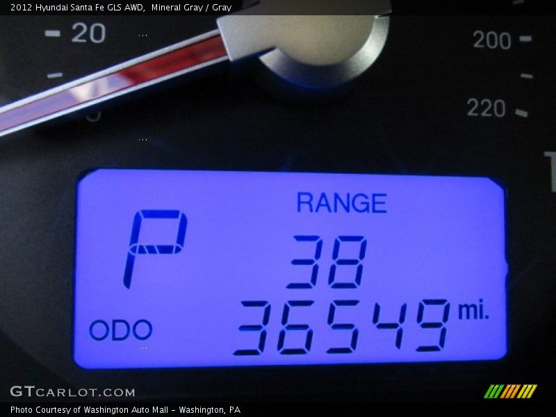 Mineral Gray / Gray 2012 Hyundai Santa Fe GLS AWD